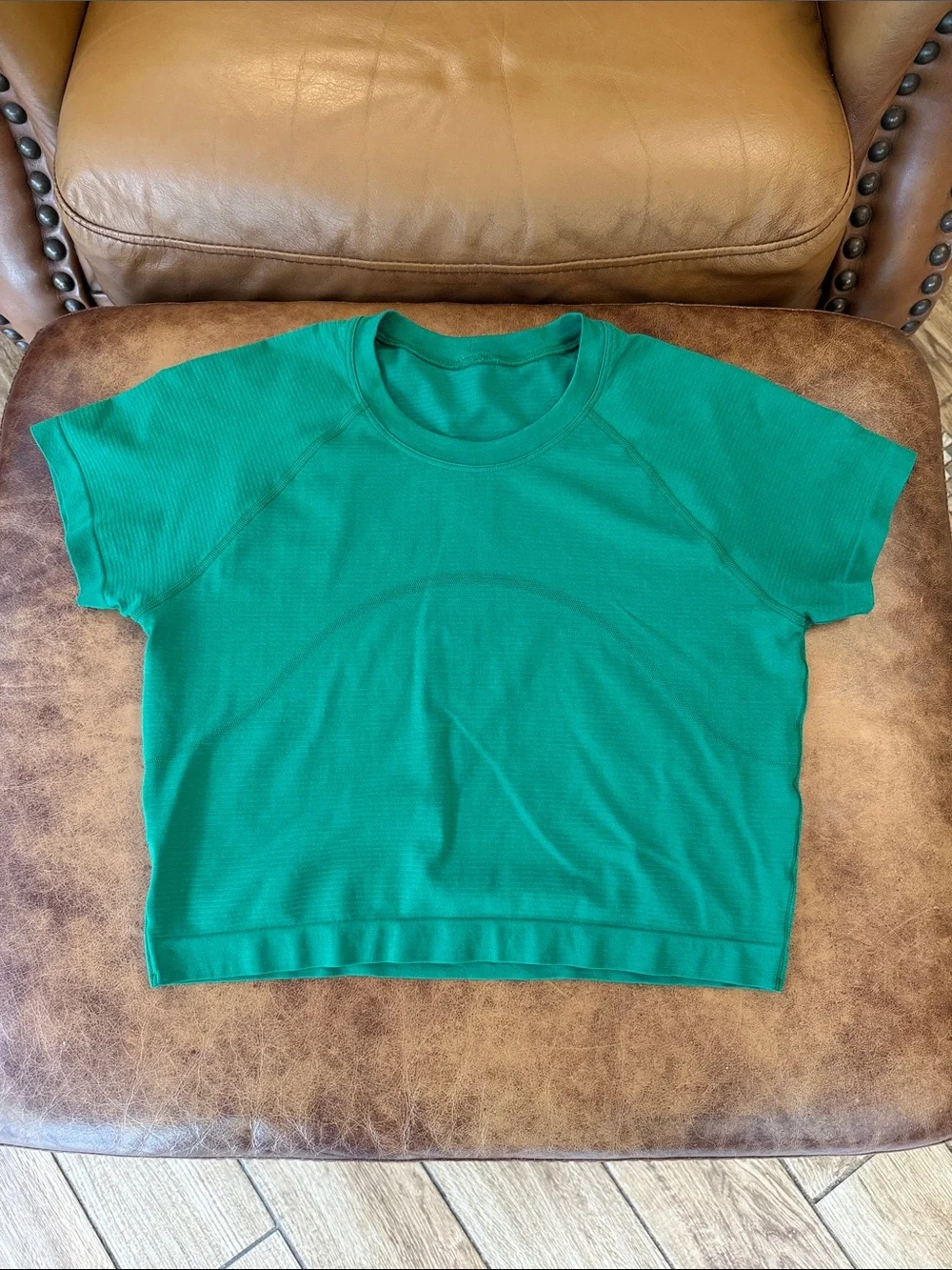 Lululemon Swiftly Tech Cropped Short-Sleeve Shirt 2.0 Sz 10 Raceway Green 1071